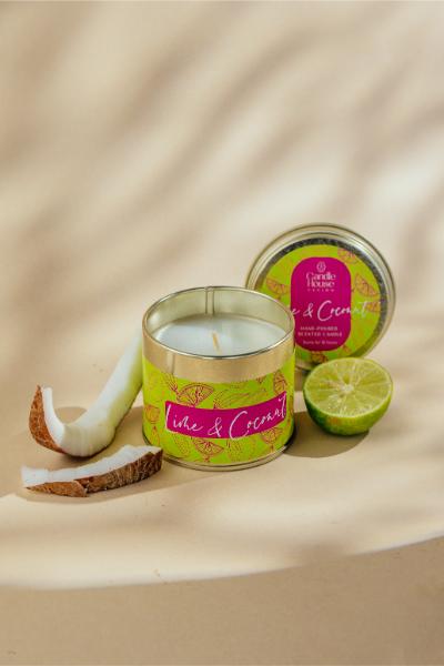 Tall Tiin Candle - Lime & Coconut 